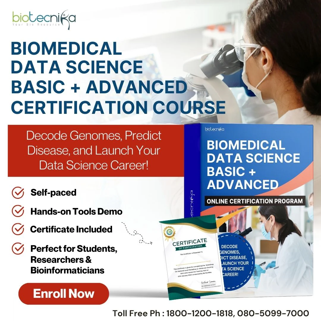Biomedical Data Science Certification Course - Basic to Advanced Tools + Certificate